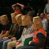 Photos, Videos: Depressed Knicks Fans Watch Game With Paper Bags On Heads